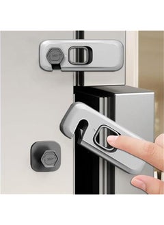 Buy 5 Pack Child Proof Refrigerator Lock Baby Proofing Cabinet Locks Oven Lock Child Safety Fridge Lock for Fridge Drawers Dishwasher Oven Cupboard Closet Adhesive No Tools Need(Grey) in Saudi Arabia