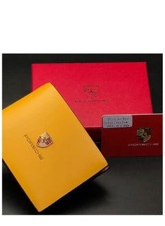 Buy Porsche Men Genuine Leather Wallet Yellow in UAE