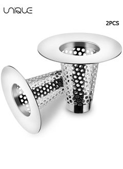 Buy 2PCS Bathroom Sink Drain Strainers, 1" Small Conical Premium Stainless Steel Porous Hair Catcher, Drainer Filter, Fit for 1.20"-1.60", Depth Than 1.60" Drain Hole in UAE