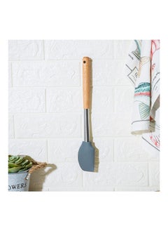 اشتري Danube Essential Silicon Spatula Silicon Stainless Steel Beech Modern Houseware Utensil L 33.5x5.1cm Grey في الامارات