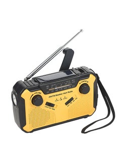 اشتري Digital FM AM WB Radio Outdoor Emergency Solar Hand Crank Radio Flashlight LED Reading Light SOS Alarm 2500mAh Battery USB Output 3.5mm Headphone Jack في الامارات