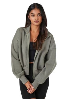 Buy Heathered Fleece Zip-Up Jacket in Egypt