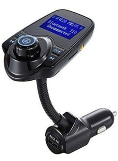 اشتري حول راديو للسيارة مزود بتقنية البلوتوث مع ميكروفون مدمج USB مزدوج يدعم بطاقة TF / Micro SD A2DP MP3 / تنسيق الأغاني AUX T10 (أسود) في الامارات