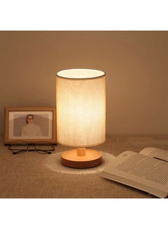 Buy Bedside Table Lamp with Round Fabric Hood Table Lamp Bedroom Night Lamp for Bedroom Modern Night Stand Lights Living Room and Study Room Dorm Office in Saudi Arabia
