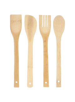 Buy Wooden Cooking Spoons, Set Of 4 Brown in Egypt