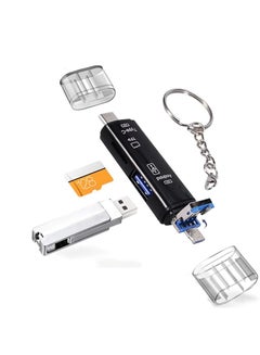 Buy 5-in-1 SD TF Card Reader, 3.1Type-c, Android Interface, TF Card, and USB 2.0 Card Reader Adapter for Laptop, Android Phone, Computers, Camera, Type-C Devices in UAE