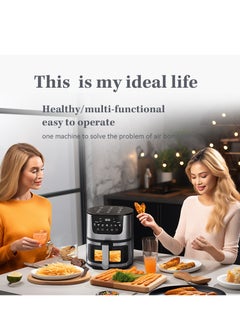 Buy Household high-capacity 7L mechanical visual multifunctional stainless steel intelligent air fryer in UAE