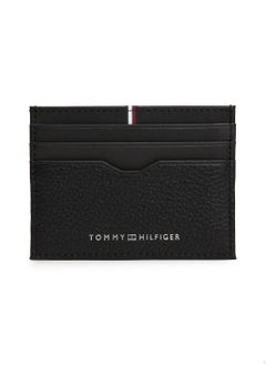 Buy Men's Mixed Texture Credit Card Holder -  Leather, Black in Saudi Arabia