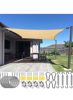 Buy Sun Shade Sail Rectangle UV Block Canopy with Installation Hardware Kit 3*5 M in Saudi Arabia