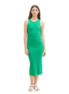 Buy Crew Neck Ribbed Dress in UAE