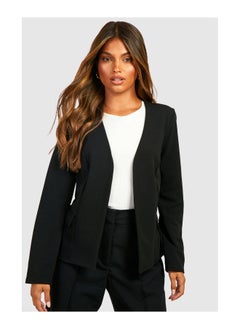 اشتري Basic Jersey Collarless Fitted Blazer في السعودية