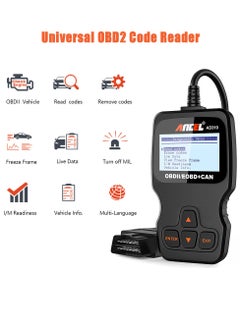 اشتري أداة فحص تشخيصية AD310 Classic Enhanced Universal OBD II لقراءة رموز أعطال محرك السيارة - لون أسود في السعودية