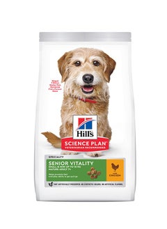 Buy Senior Vitality Small & Mini Mature Adult 7+ Dog Food With Chicken And Rice - 1.5kg in UAE