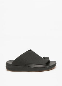 Buy Men's Textured Slip-On Arabic Sandals in Saudi Arabia