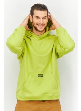 Buy Men Sports Fit Brand Logo Training Sweatshirt, Lime Green in UAE