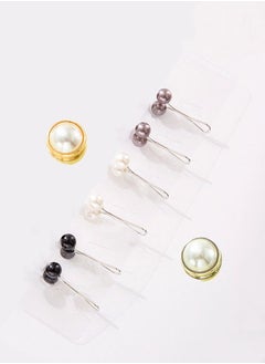 Buy Set of 6 Pieces Headscarf Clip Pins Small Round Fine Needle U-shaped Pins and 2 Pieces Magnetic Clips For Women in Saudi Arabia