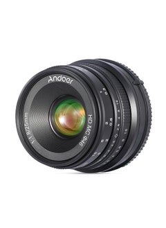 اشتري 25mm F1.8 APS-C Manual Focus Camera Lens Large Aperture Wide Angle Replacement for Sony E-Mount Mirrorless Cameras A7III/A9/NEX 3 3N/NEX 5 5T 5R/NEX 6 7/A5000/A5100/A6500/A6400/A6300/A6100/A6000 في الامارات