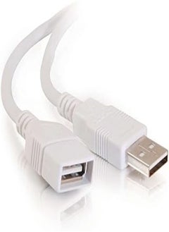 اشتري Keendex kx 2466 usb 2.0 a male to a female extension cable, 1 meter - white في مصر