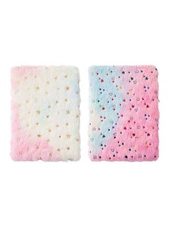 Buy 2pcs Cute Plush Notebook Girls Dream Gift Notepad in UAE