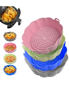 Buy 4 Pcs Air Fryer Silicone Liners, 8.5Inch Air Fryer Silicone Liners Reusable Round Silicone Air Fryer Liners Replacement Air Fryer Liners in Saudi Arabia