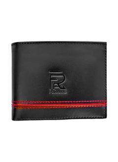 Buy Black Leather Master Card Wallet With Red Strape For Men in UAE