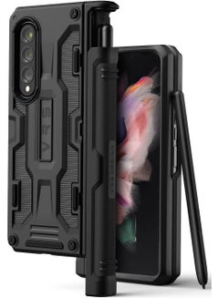 اشتري Terra Guard S for Samsung Galaxy Z Fold 3 5G Case Cover with S-Pen Slot in Hinge Protection - Matte Black في الامارات