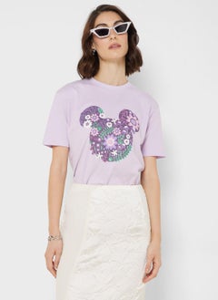 اشتري Mickey Floral Print T-Shirt في السعودية