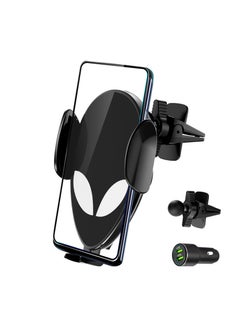 Buy Wireless Car Charger Mount Wireless Auto Clamping Phone Holder 360°Rotable Phone Holder with 15W Qi Wireless Charging for iPhone 13/12/11/ Pro/Max/X/XS/XR/SE/8/8P Samsung Galaxy/Note in UAE