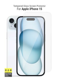 اشتري Tempered Glass Screen Protector For Apple iPhone 15 Clear في السعودية