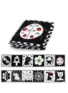 اشتري Black and White Cloth Books High Contrast Baby Book for Early Education Infant Three-Dimensional Can Bitten Tear Not Rotten Paper 0 to 3 year Toys Ladybug في الامارات