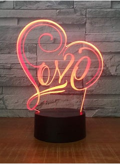 اشتري Love 3D Multicolor Night Light  7/16 Colors Changing Optical Illusion Touch Table Desk Lamp  Perfect Gifts for Kids’ Home Decoration LED Lamp في الامارات