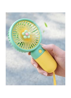 Buy Mini Handheld Fan Flower USB Rechargeable Portable Pocket Fan With Mobile Phone Holder in Egypt