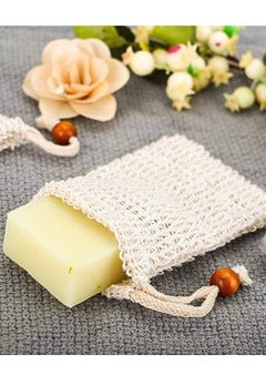 اشتري Soap Bag Soap Bag Ideal for Body Scrub, Save Soaps, Natural Fiber eco Soap Bags for Foaming and Drying, Organic Soap Bag With Pouch Holder for Shower Bath في الامارات