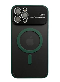 Buy iPhone 13 Pro Max Lens Protector Silicone Matte Magsafe Magnetic Case Cover For iPhone 13 Pro Max - Green in Egypt