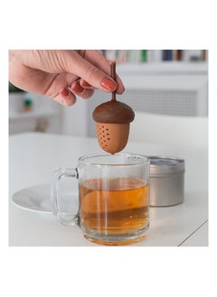 اشتري Pine Cones Tea Infuser Strainer, Reusable Lovely Silicone Loose Leaf Tea Filter, High Temperature Resistance Non Toxic Tea Infusers (Brown) في السعودية