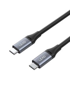 اشتري كابل شحن سريع بقدرة 240 واط PD USB-C ليوبارد الأسود في السعودية