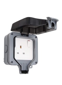 Buy Outdoor Sockets Waterproof Single Socket, Wall Electrical Outlets, IP66 Switched Socket Covers,13A Outdoor Wall Weatherproof Plug Socket Box (Single socket) in UAE