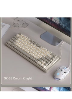 Buy GK85 Wired Mechanical Keyboard Noise-Absorbing Hotswap Linear Switch Keyboard RGB Backlights Gaming Keyboard Grey in UAE