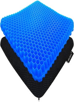 Buy Gel Seat Cushion for Long Sitting - 1.65inch Double Thick Cooling Egg Seat Cushion for Back, Hip, Sciatica, Coccyx, Tailbone Pain Relief - Office Chair Car Seat Cushion – Wheelchair Cushions in Egypt