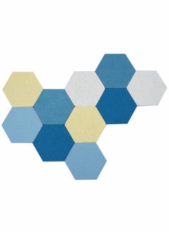 Buy Self Adhesive Bulletin Boards 10Pcs 15cm Hexagon Felt Board Tiles with Push Pins for Walls Cork Pin Pictures Photos Memos in UAE