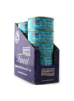 Buy FISH 4 CATS, Finest Tuna Fillet with Crab Wet For Cat Food, 70g x 10 Cans in 1 Box in UAE