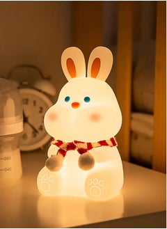 Buy Bunny Kids Night Light, 7 Color Changing Tap Control Kawaii Lamp with Soft Silicone, Room Decor, USB Rechargeable, Cute Lamp Gifts for Baby, Children, Toddlers, Teen Girls in UAE