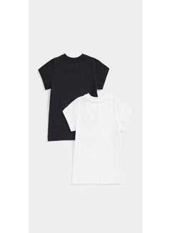 Buy Black and White T Shirts 2 Pack in UAE