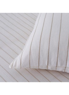 اشتري Sanctuary Linen Broadway Stripe 3-Piece King Duvet Cover Set 230X220Cm - Natural في الامارات