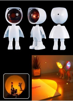 Buy Astronaut Projector Night Light - LED Lamp with Sunset Design, 360° Adjustable Design for Room Decor USB Powered in Saudi Arabia