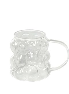 اشتري Heat Resistant Bubbles Shaped Glass Hot and Cold Drinks Mug - 350ml في مصر