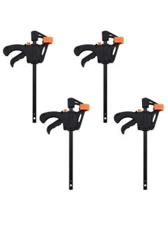 Buy 8-inch F Clamps Carpenter Tools Quick Grip Clip 8-inch Practical Forged Steel Heavy Duty Bar Clamp Spreader Rocker Clip DIY Hand Tool Kit for Wood Working (Pack of 4pcs) in UAE