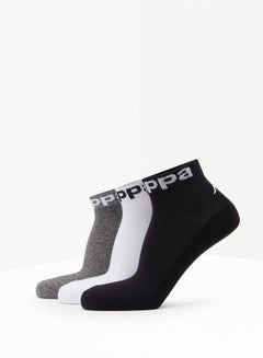 Buy Men's Printed Ankle Length Sports Socks - Set of 3 in UAE