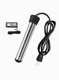 Buy Immersion Water Heater, Electric Portable Bucket Heater with Stainless-steel Cover Submersible Water Heater with Digital Thermometer for Pool Bathtub, Basin, Fully Immersed While Using in UAE