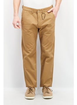 Buy Men Straight Fit Solid Chino Pants, Brown in Saudi Arabia